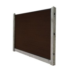 5ft Coffee Brown Composite Fencing for Concrete Posts & U Chanel Framework