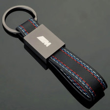 BMW LEATHER METAL KEYRING KEY CHAIN M SPORT *FREE UK DELIVERY*