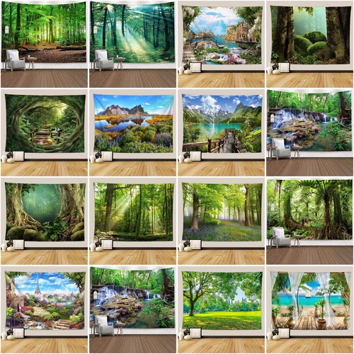 Large green forest wall - green,