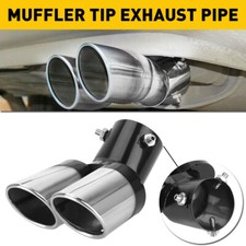 NEW Curved Car Tailpipe Twin