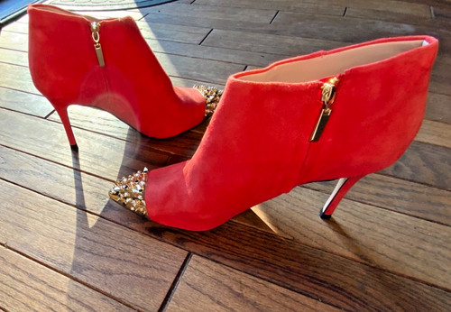 Zara woman red suede ankle - woman,