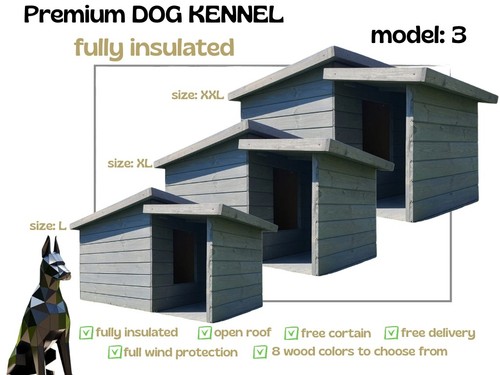 Insulated dog kennel - insulated, large
