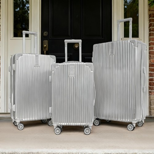 Ohs metallic effect suitcase - metallic,