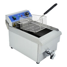 10L Electric  Deep Fryer Stainless Steel Fat Frying Chip Commercial Single Tank