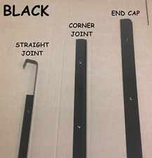 BLACK Kitchen Worktop Edging Strips 40mm & 30mm End,Corner,Straight *CHEAPEST**