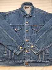 Long Haul Denim Jacket Mens Large Blue Trucker Vintage USA-Made Copper Buttons