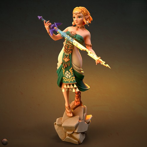 Princess zelda printed - princess,