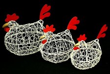 Chicken Egg Basket Wire Hen Carrier Holder Storage Funky Christmas Gift Kitchen