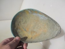 Victorian Brass Scale Pan Scales Dish Antique Weighing Vintage Old 8"W