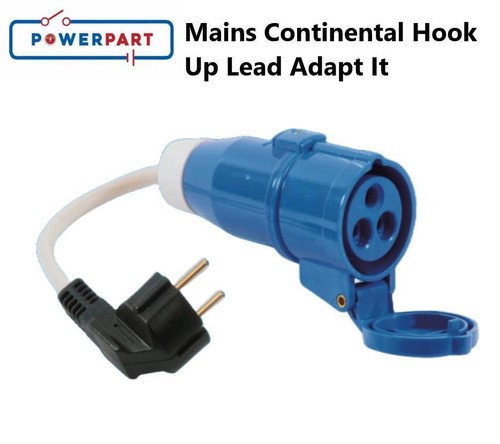Mains continental hook lead - mains,