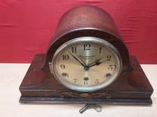Retro Oak Duel Chime Mantel Clock German Good All Round Working Condition