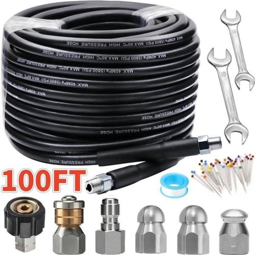 100ft sewer jetter kit 5800psi - sewer,