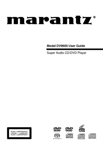 Marantz dv9600 dvd player - marantz,