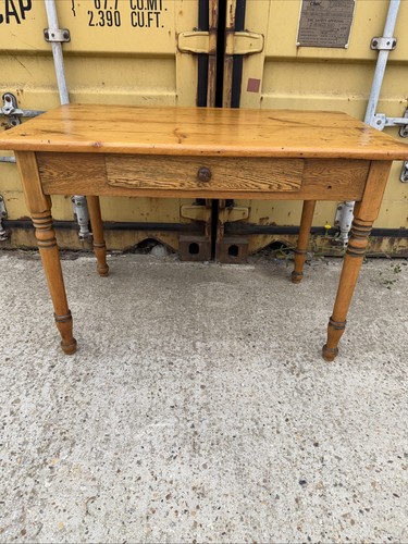 Antique small solid pine table - small,