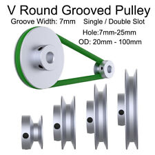V Grooved Pulley PU Round Belt Pulleys Aluminum OD 20-100mm Hole7-25mm For Motor