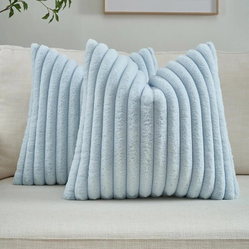 Faux rabbit fur cushion cover - rabbit,