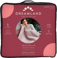 Dreamland 16708 Heated Throw Luxury Snuggle Up Electric Blanket Large Dusky Pink