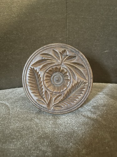 Antique 1800s deep - carved,