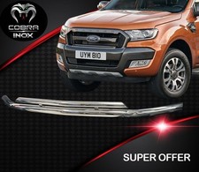 FORD RANGER Bull Bar Nudge Bar Push Low Bar Lobar 2015-2021 Chrome Dual City Bar