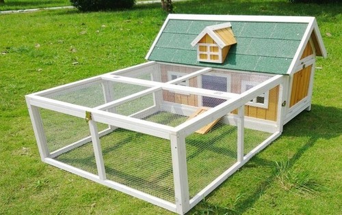Chicken coop plus run hen - run,