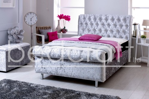 Astral crushed velvet sleigh - astral,
