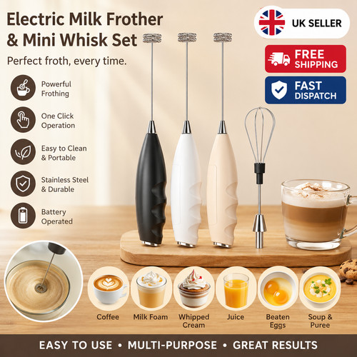 Electric milk frother handheld - frother,