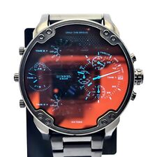 NEW GENUINE DIESEL DZ7395 MR. BIG DADDY 2.0 MULTIPLE TIME ZONES BLACK MENS WATCH
