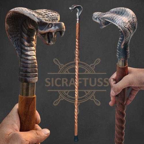 Cobra snake carved - cobra, walking