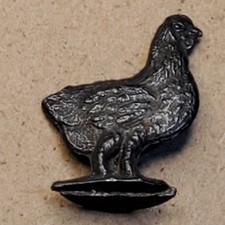 HEN CHICKEN Stand-Up Dowst cast metal gumball charm not Cracker Jack CM005