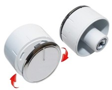 SAMSUNG INOX COOKER OVEN HOB WHITE CONTROL KNOBS - ADJUSTABLE POSITION LONG TYPE