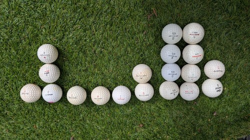 Vintage golf balls 21 - golf, x