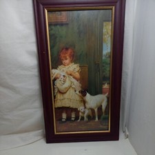 Vintage, Framed Print, Puppy