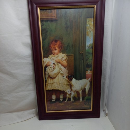 Vintage framed print - vintage,, puppy