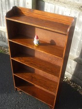 Antique  solid oak bookcase, nice grain and colour, fast economy delivery