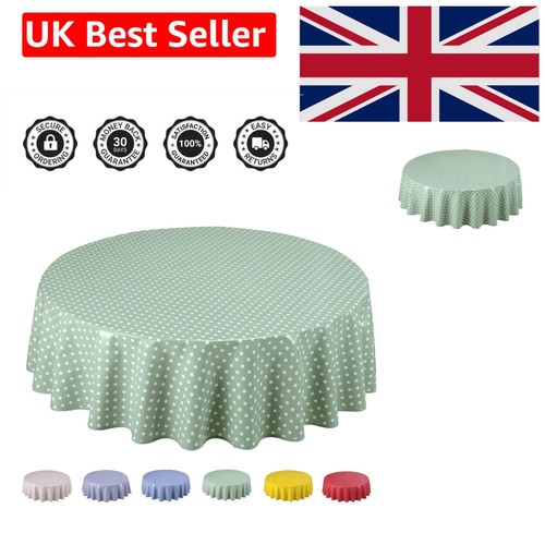 Round sage green polka - round,