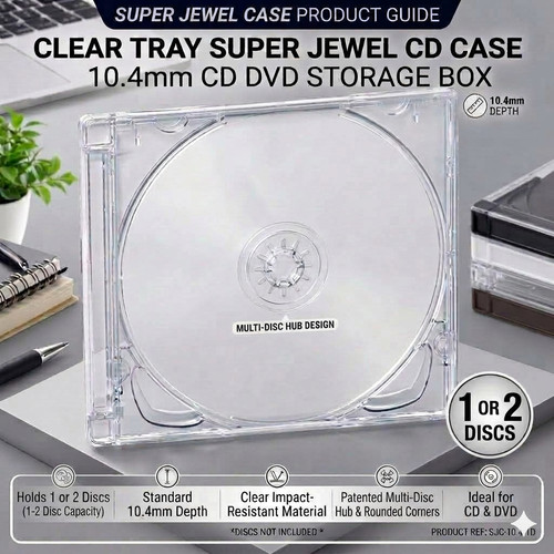 Super jewel case 4mm - jewel, clear
