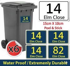 x4 Wheelie Bin Stickers