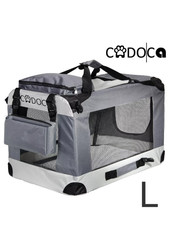 Pet Carrier CADOCA L Fabric Dog Cat  Transport Cage Folding Puppy Crate. 