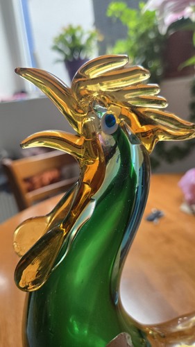 Murano glass bird sculpture - murano,