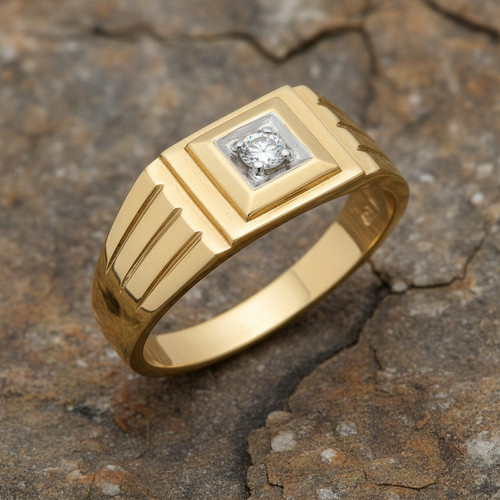 9ct yellow gold gents - yellow,
