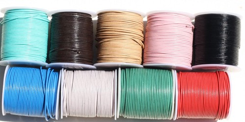 Leather cord rounded - leather, cord,