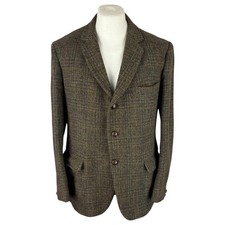 Harris Tweed Suit Jacket Large Men's Multi Vintage Harris Tweed 1970s Pure Wool