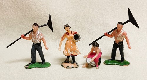 Farm workers milkmaids men - milkmaids, &