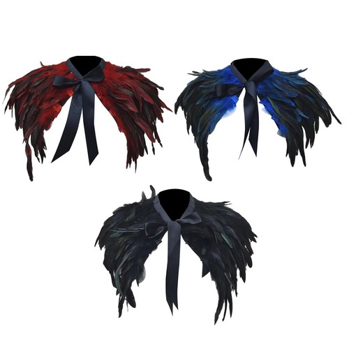 Fake feather cape - fake, lady