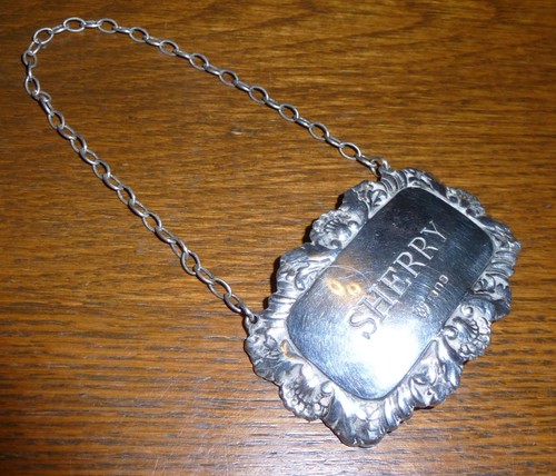 Vintage silver sherry decanter - vintage,