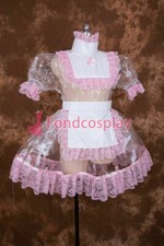 Sissy maid organza dress lockable cosplay costume