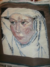 EHRMAN A Lady KAFFE FASSETT Completed Tapestry Rare Vintage 1995 15"x15"