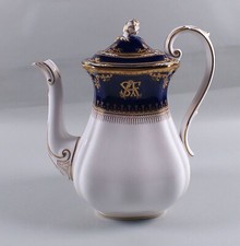 Spode LANCASTER COLBALT Bone China Coffee Pot w/Lid  Monogrammed Multiple Avail.