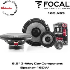 Focal 165AS3 - 16.5cm 6.5" 3-Way Car Component Speakers 160W Door Speakers