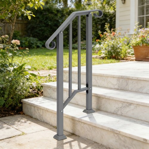 Wrought iron stair handrail - stair,